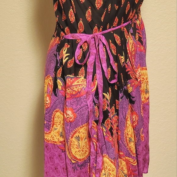 NEW‼️ Free People Summer Boho Dress, Pink Black Tie XS - Picture 7 of 7